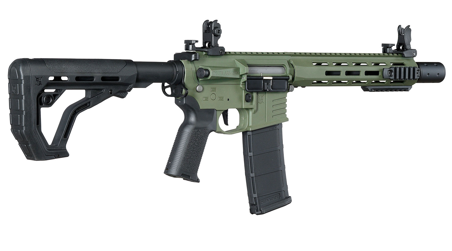 Delta Armory M4 AR15 Charlie M-LOK SilentOps 10 Zoll Eagle ETU Mosfet S-AEG 6mm BB oliv Bild 4