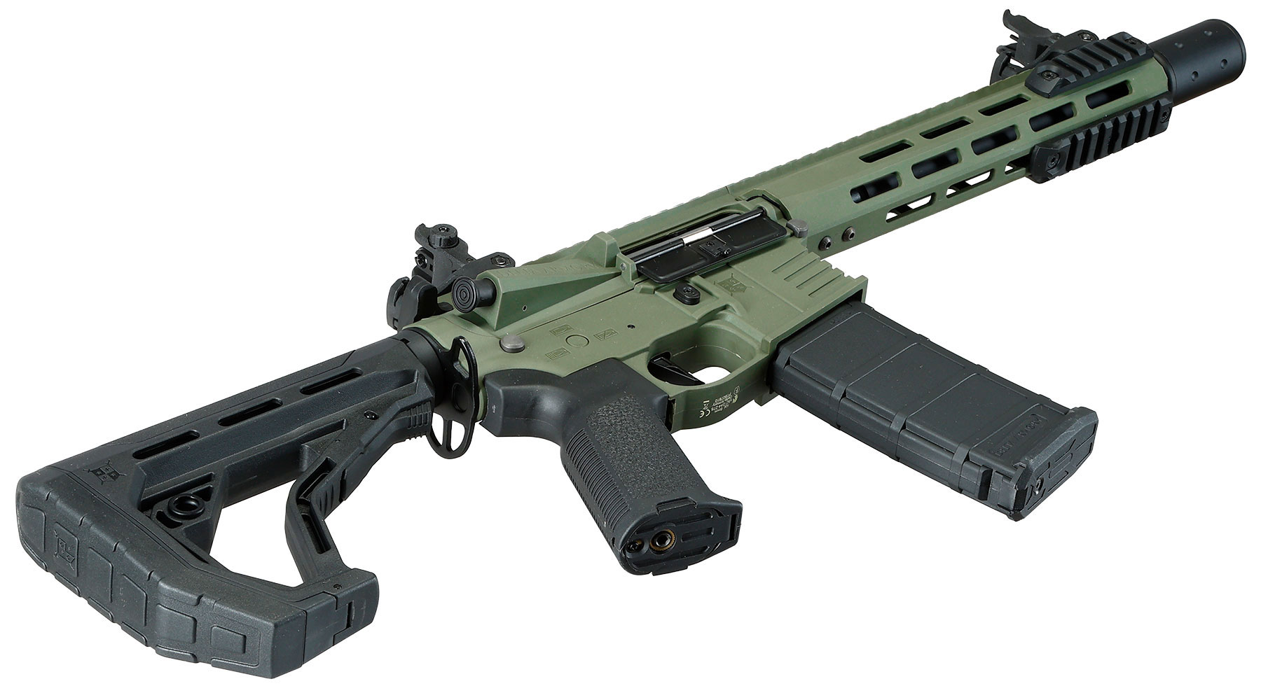 Delta Armory M4 AR15 Charlie M-LOK SilentOps 10 Zoll Eagle ETU Mosfet S-AEG 6mm BB oliv Bild 5