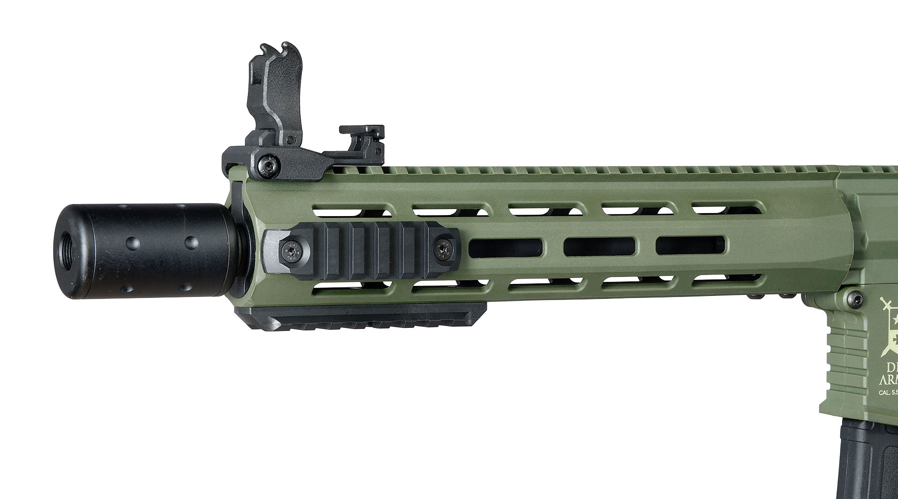 Delta Armory M4 AR15 Charlie M-LOK SilentOps 10 Zoll Eagle ETU Mosfet S-AEG 6mm BB oliv Bild 7