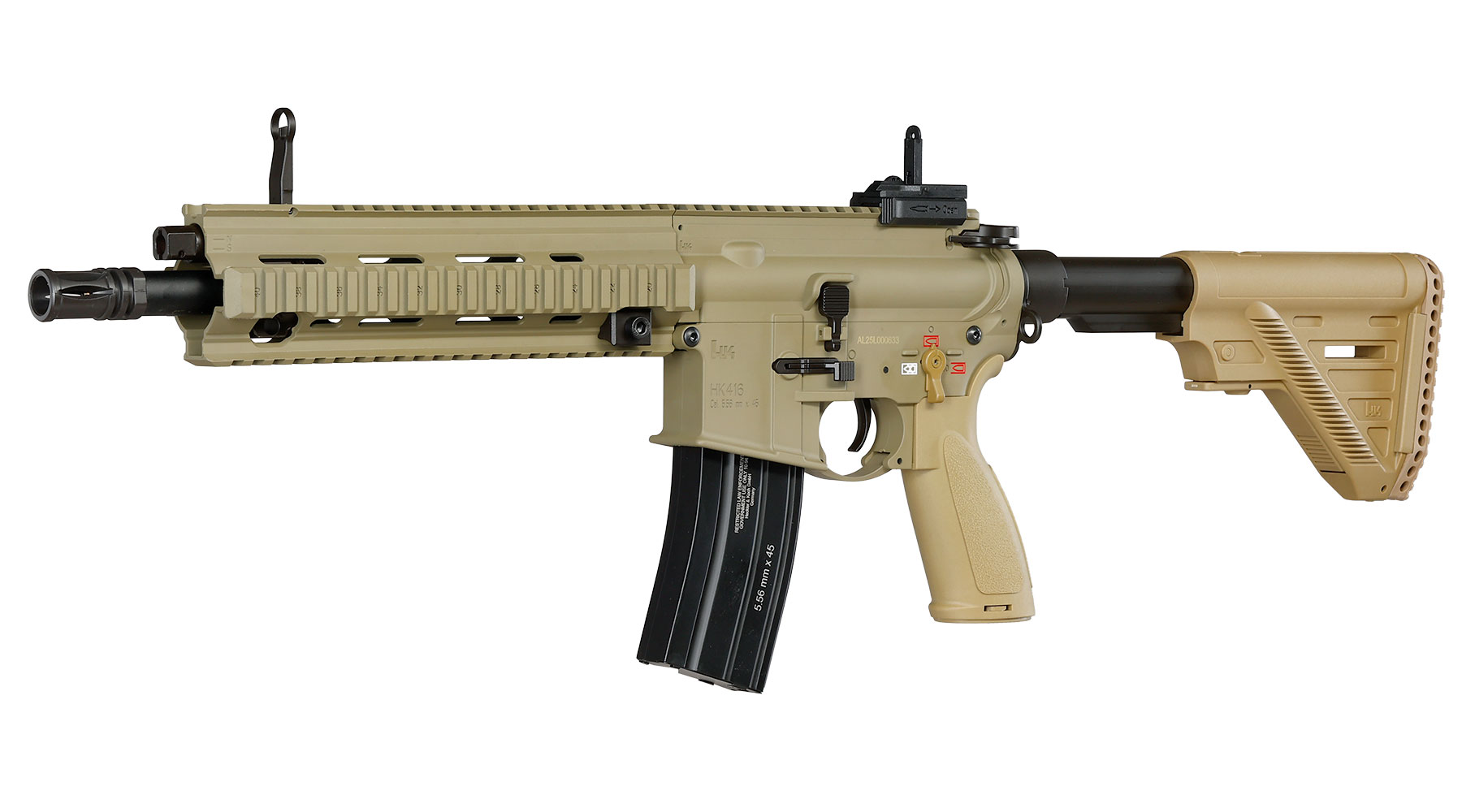 Heckler & Koch HK416 A5 Sportsline EyeTrace Airsoft ECU-Mosfet S-AEG 6mm BB gr�nbraun