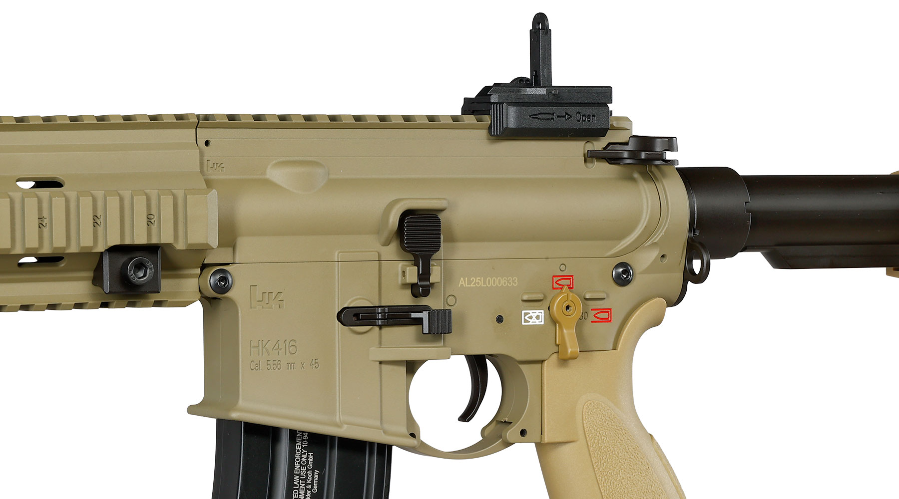 Heckler & Koch HK416 A5 Sportsline EyeTrace Airsoft ECU-Mosfet S-AEG 6mm BB gr�nbraun Bild 8