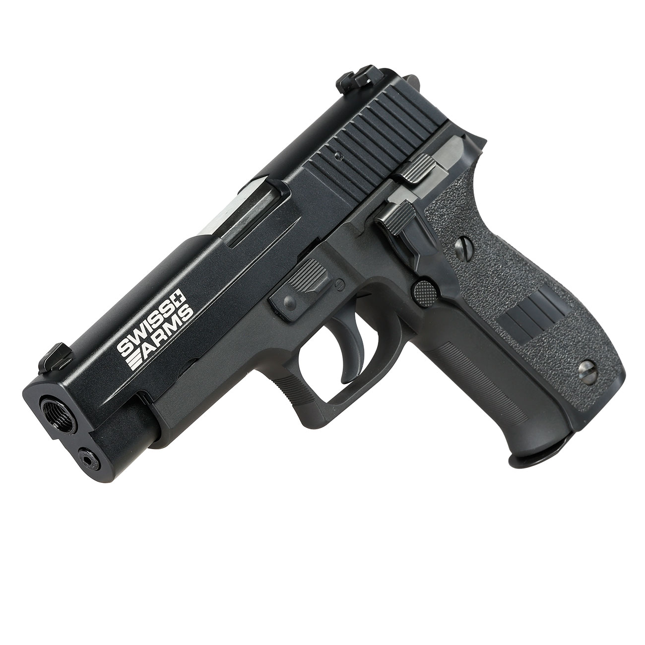 Cybergun / AWC Swiss Arms Navy Standard Vollmetall GBB 6mm BB schwarz Bild 11