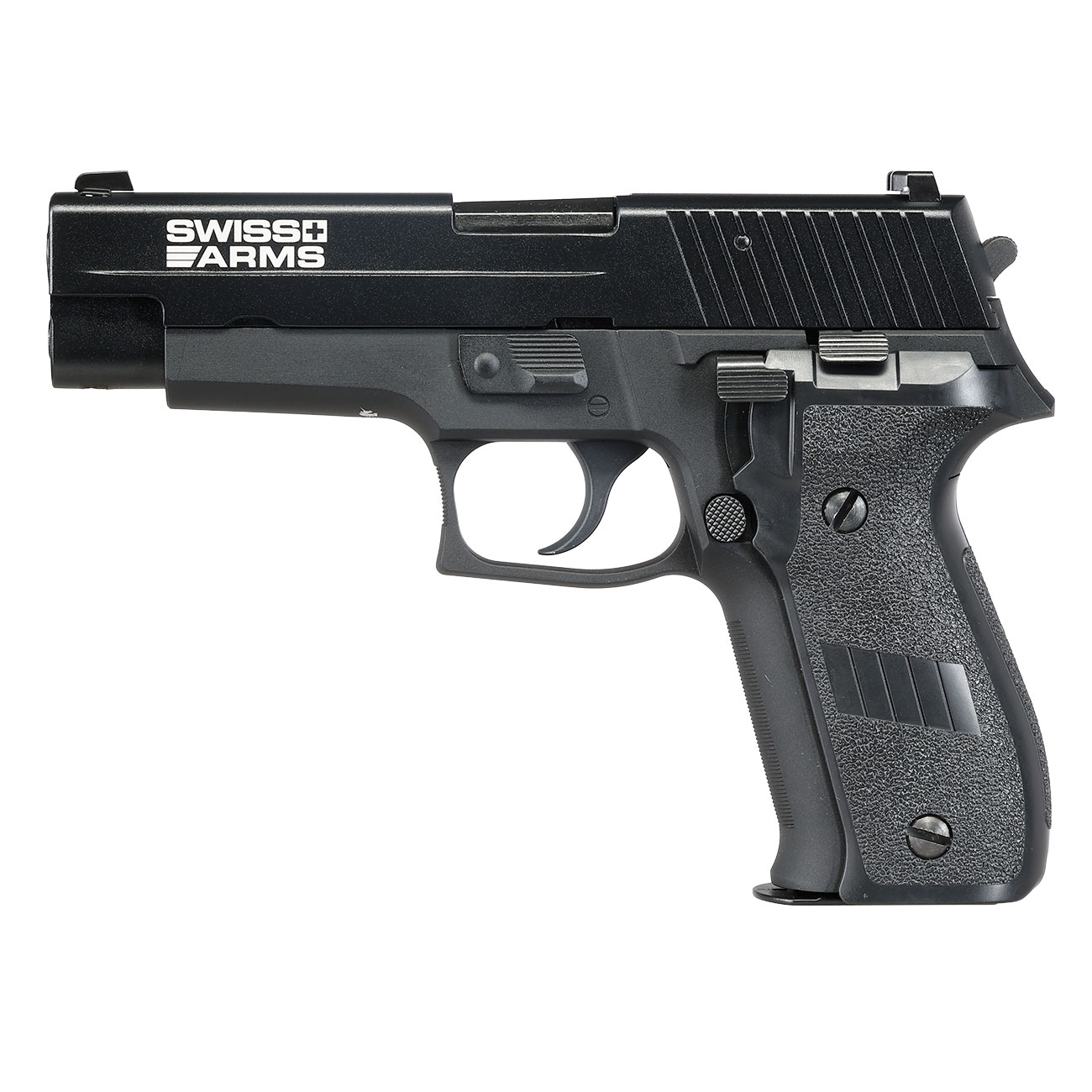 Cybergun / AWC Swiss Arms Navy Standard Vollmetall GBB 6mm BB schwarz Bild 2