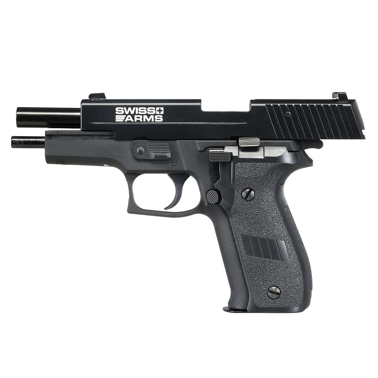 Cybergun / AWC Swiss Arms Navy Standard Vollmetall GBB 6mm BB schwarz Bild 4