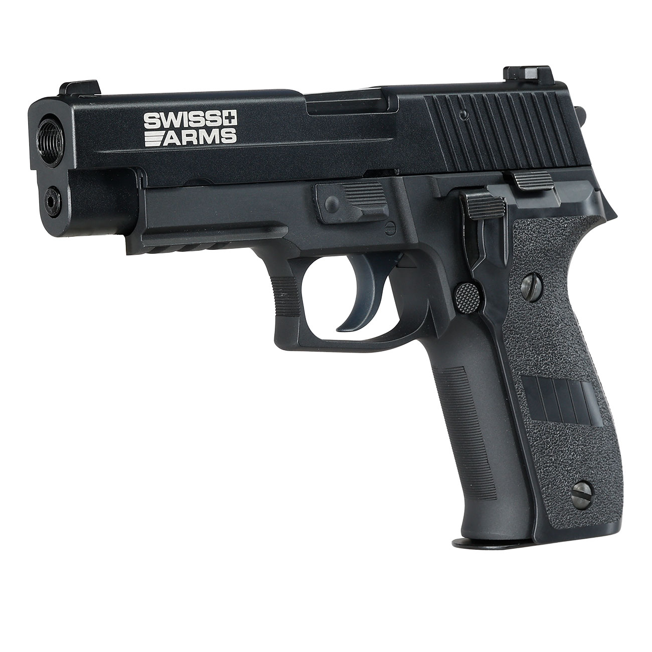 Cybergun / AWC Swiss Arms Navy Standard Railed Vollmetall GBB 6mm BB schwarz