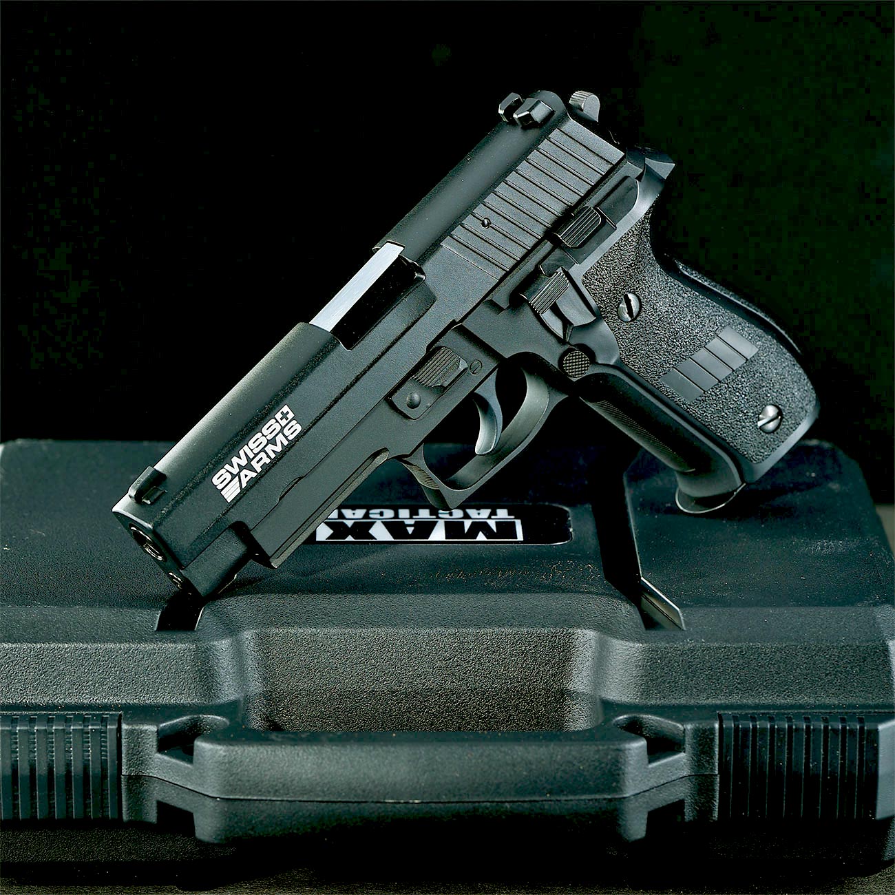 Cybergun / AWC Swiss Arms Navy Standard Railed Vollmetall GBB 6mm BB schwarz Bild 1