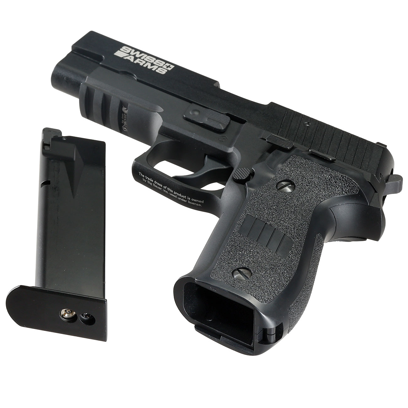 Cybergun / AWC Swiss Arms Navy Standard Railed Vollmetall GBB 6mm BB schwarz Bild 7