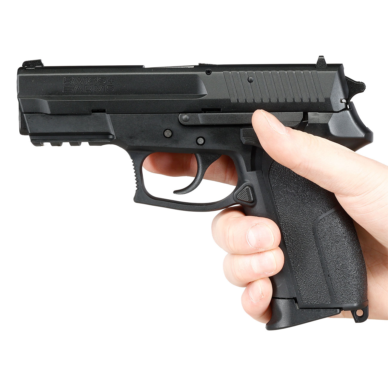 Cybergun / AWC Swiss Arms MILE mit Metallschlitten GBB 6mm BB schwarz Bild 3