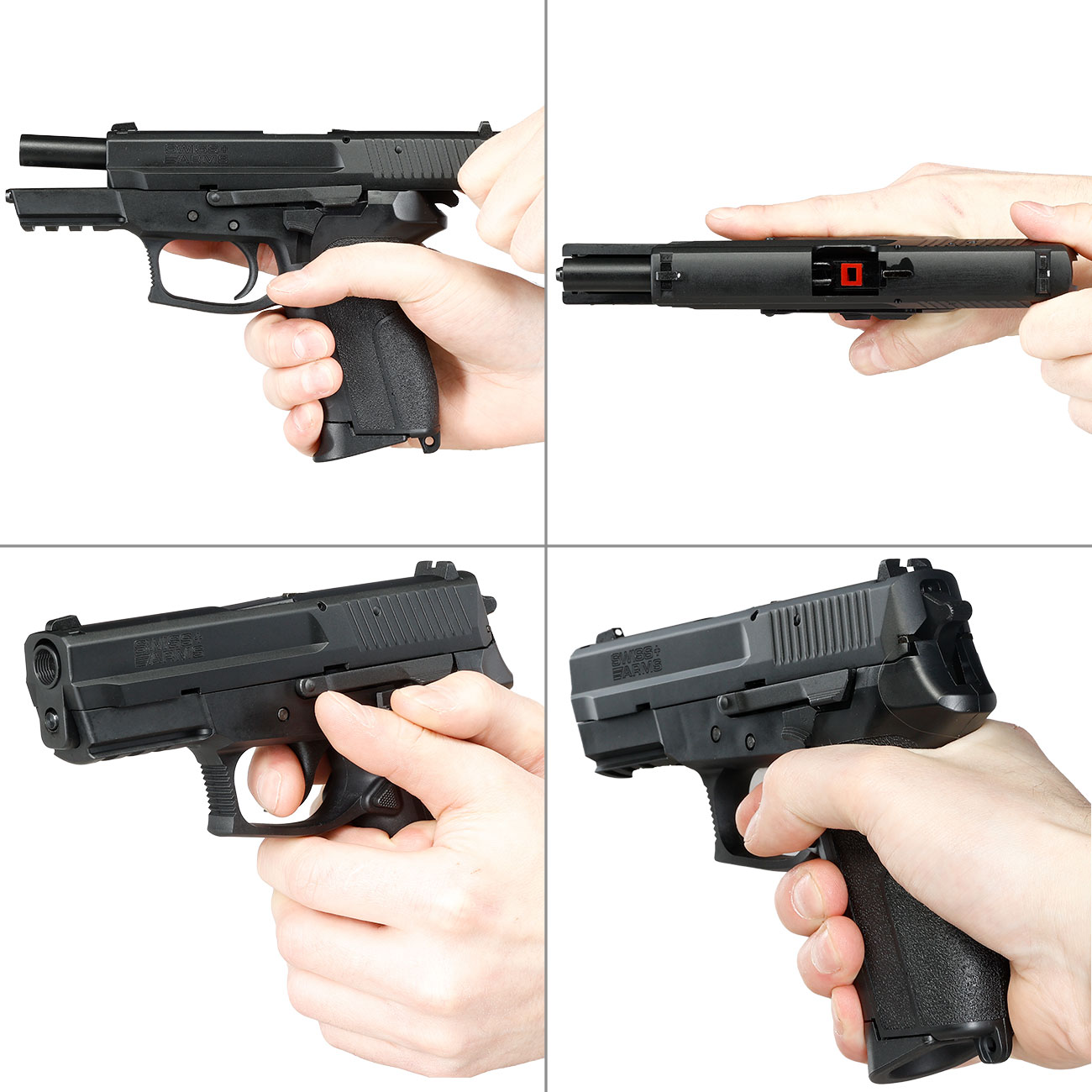 Cybergun / AWC Swiss Arms MILE mit Metallschlitten GBB 6mm BB schwarz Bild 8