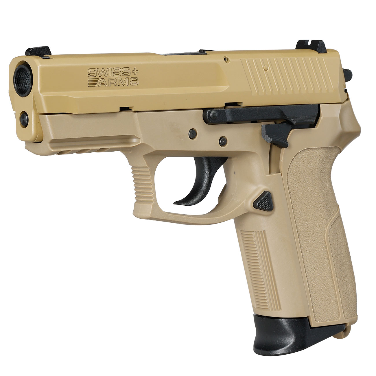 Cybergun / AWC Swiss Arms MILE mit Metallschlitten GBB 6mm BB Flat Dark Earth
