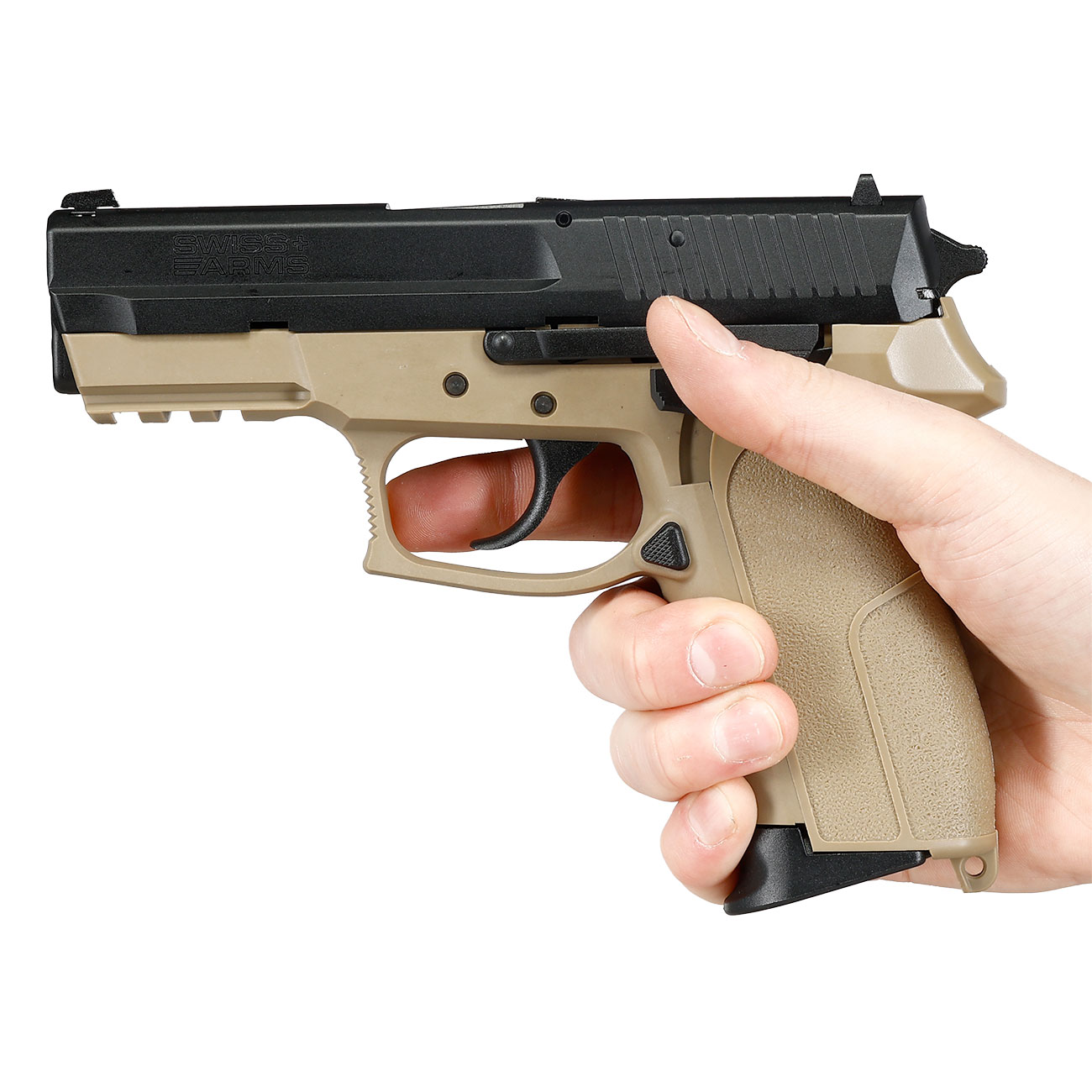 Cybergun / AWC Swiss Arms MILE mit Metallschlitten GBB 6mm BB Dualtone Bild 3