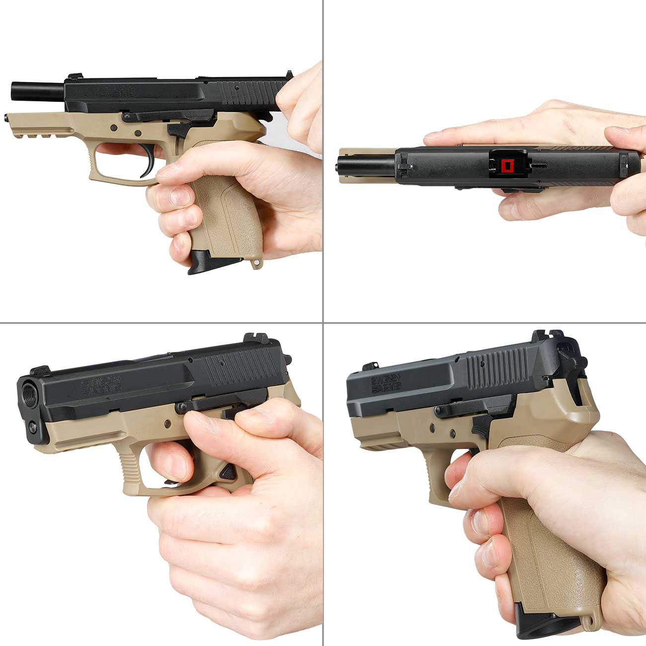 Cybergun / AWC Swiss Arms MILE mit Metallschlitten GBB 6mm BB Dualtone Bild 8