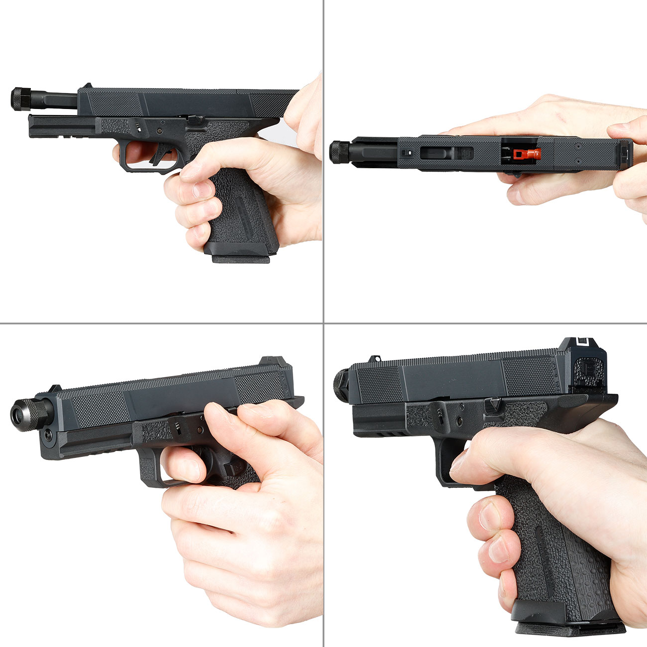 EMG / Salient Arms Int. BLU Utility Optic Ready Threaded Barrel mit Metallschlitten GBB 6mm BB Blackout schwarz Bild 8