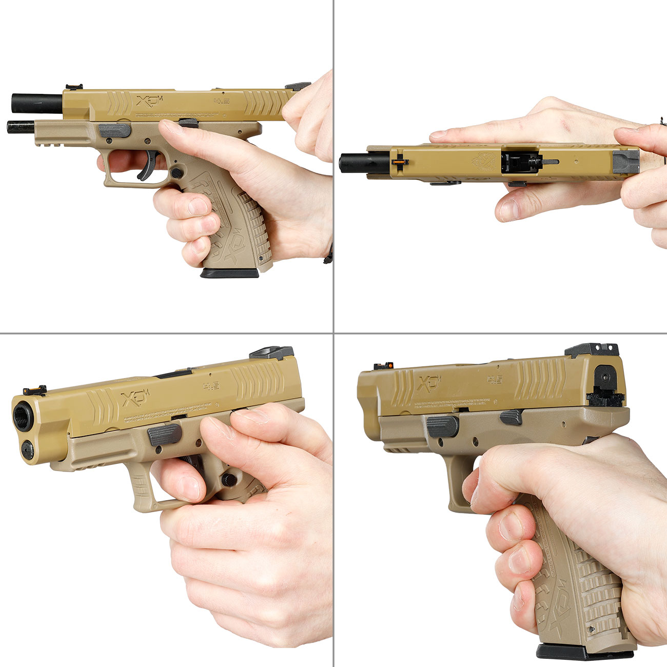 Wei-ETech Springfield Armory XDM 4.5 mit Metallschlitten GBB 6mm BB Flat Dark Earth Bild 8