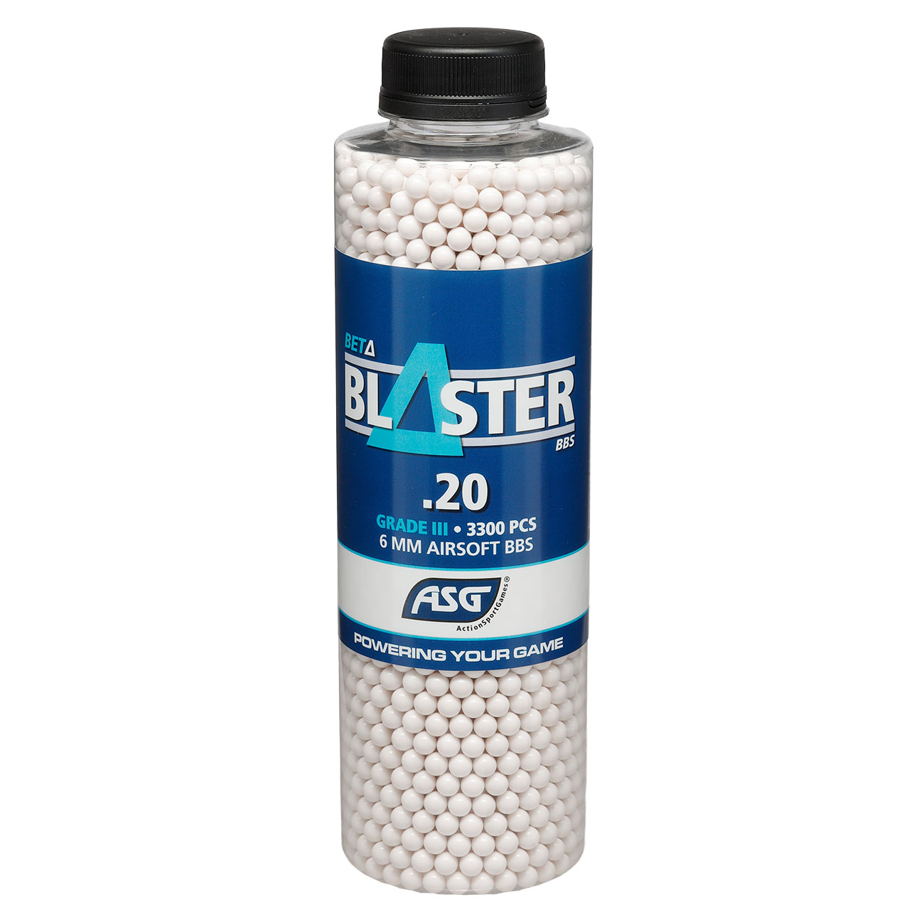 ASG Beta Blaster Grade III Precision BBs 0,20g 3.300er Flasche weiss Bild 2