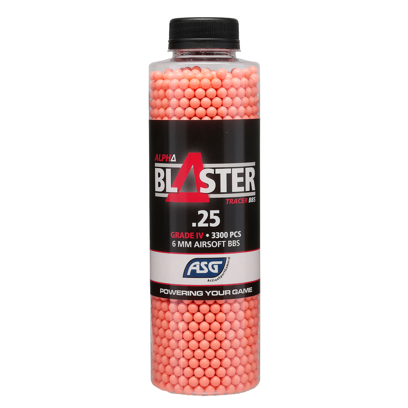ASG Alpha Blaster Tracer Red Grade IV Precision BBs 0,25g 3.300er Flasche rot