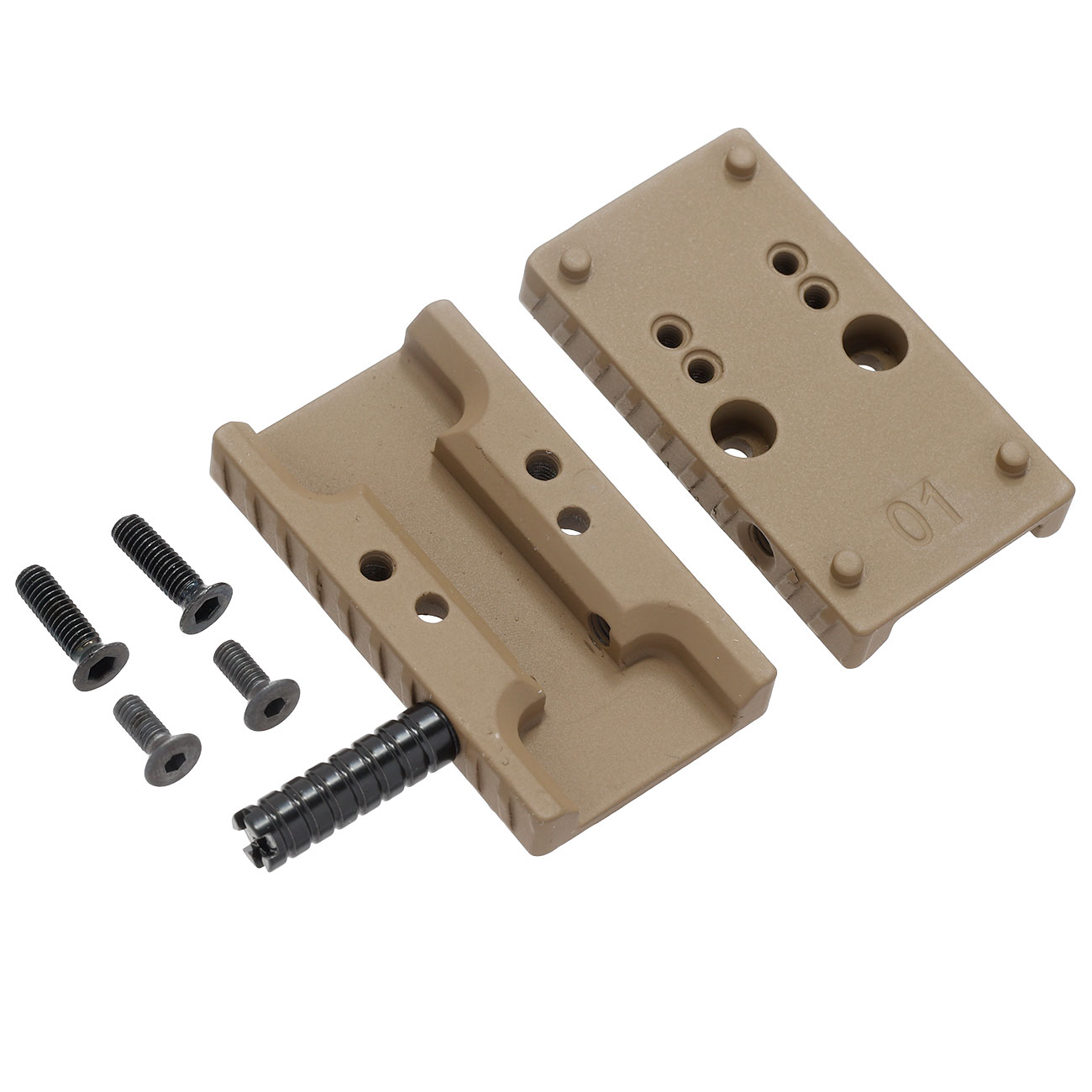 Cybergun / AWC CNC Aluminium RMR / Docter Direkthalterung f. AWC CANiK TP9 / SFX GBB Pistolen Flat Dark Earth