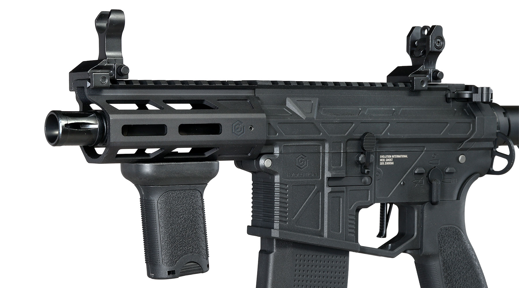 Evolution M4 Ghost XS EMR AX Carbontech AEG 6mm BB schwarz - Komplettset Bild 7