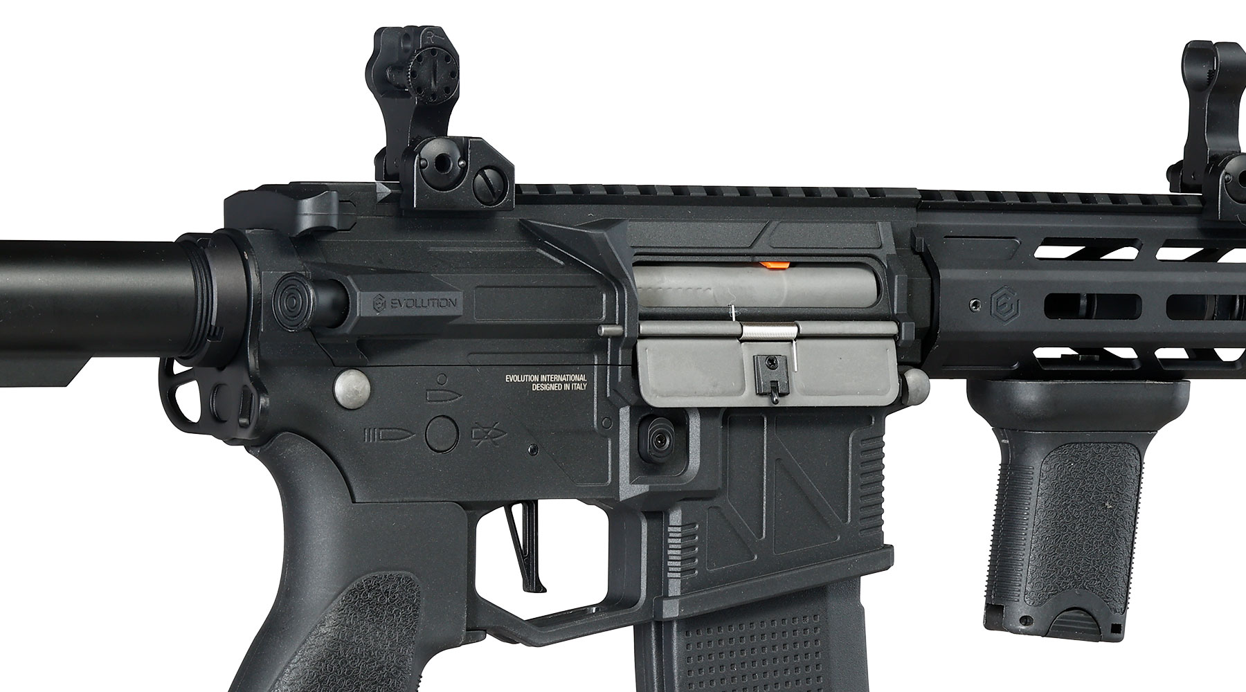 Evolution M4 Ghost XS EMR AX Carbontech AEG 6mm BB schwarz - Komplettset Bild 9
