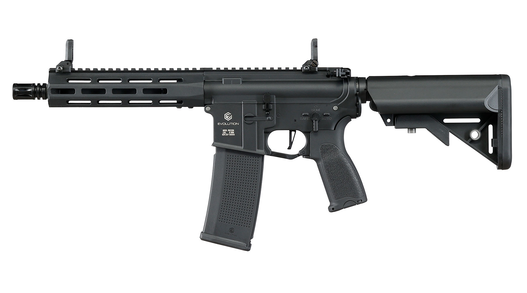Evolution Airsoft M4 Recon S 10 Zoll Carbontech AEG 6mm BB schwarz Bild 2