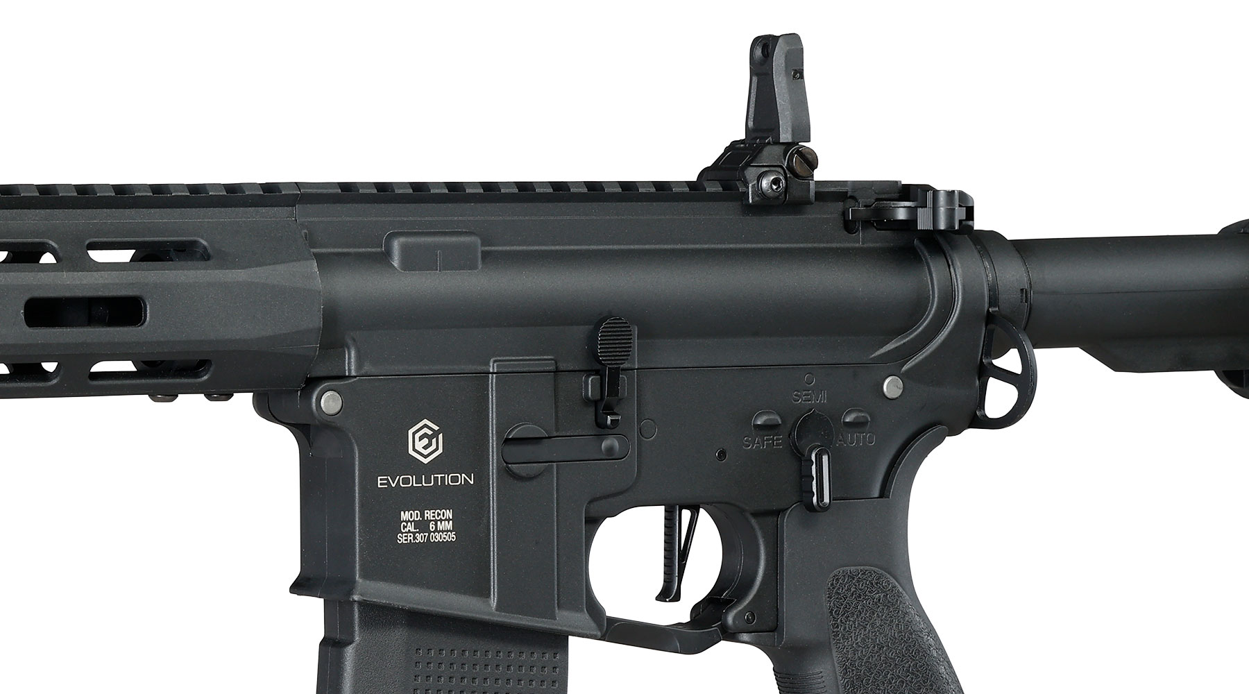 Evolution Airsoft M4 Recon S 10 Zoll Carbontech AEG 6mm BB schwarz Bild 8
