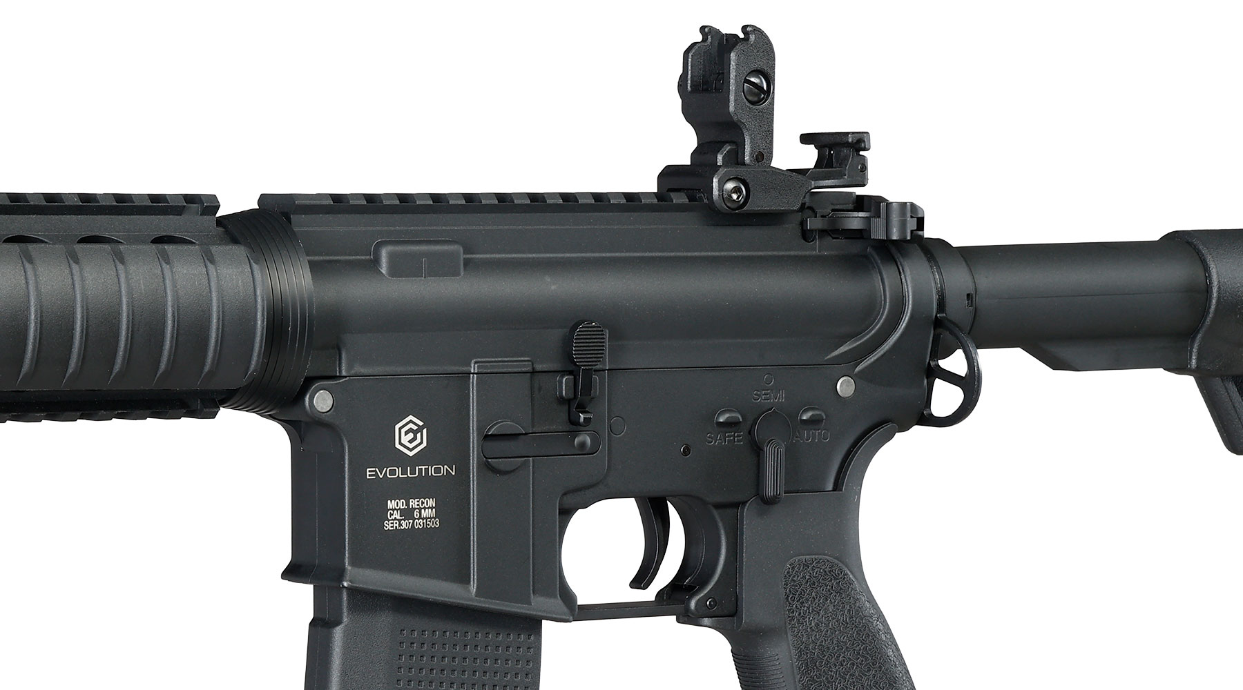 Evolution Airsoft M4 Recon S MK18 MOD 0 Carbontech AEG 6mm BB schwarz Bild 8