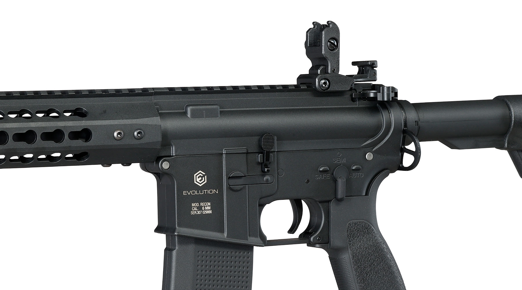 Evolution Airsoft M4 Recon S 14.5 Zoll Carbontech AEG 6mm BB schwarz Bild 8