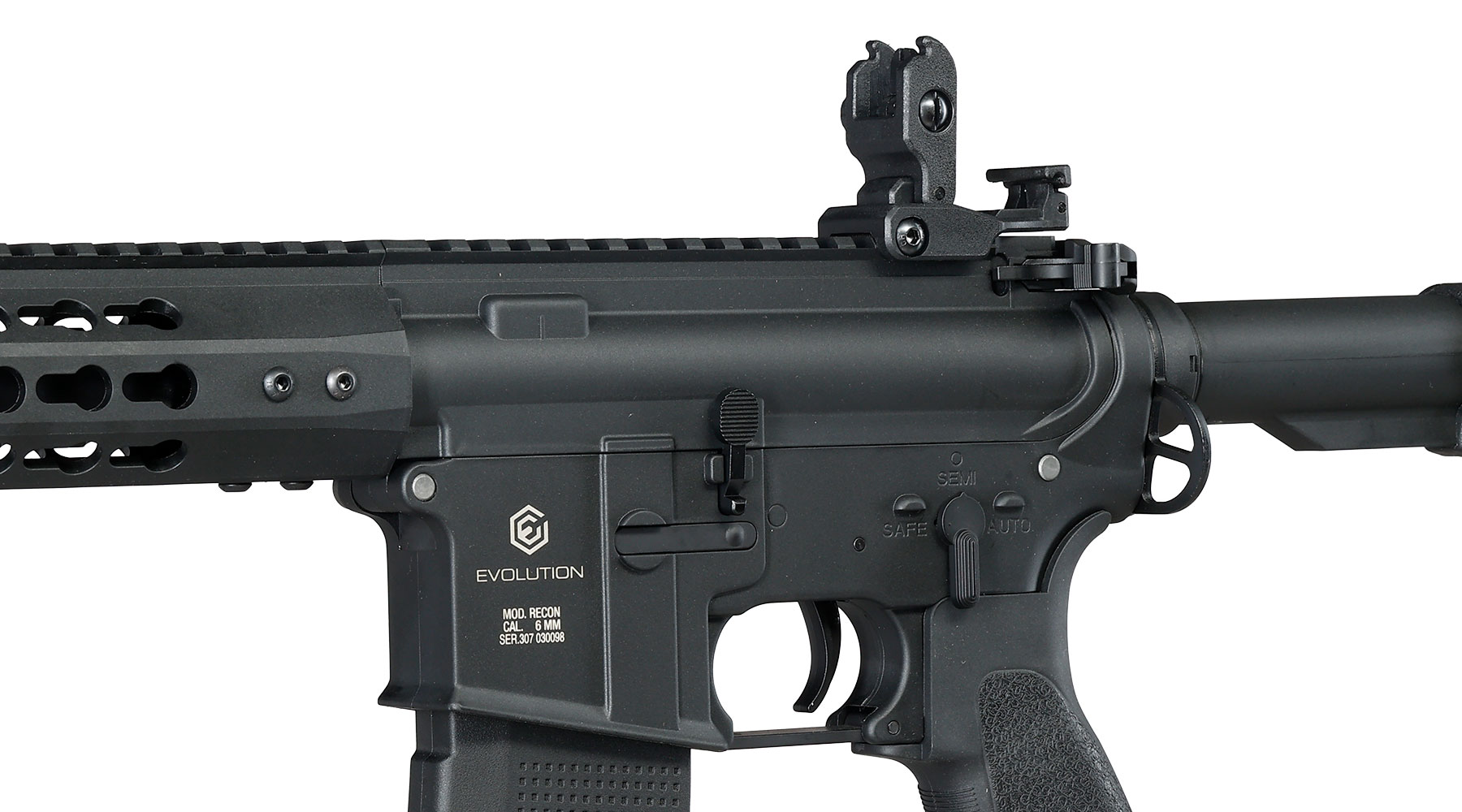 Evolution Airsoft M4 Recon S 10 Amplified Carbontech AEG 6mm BB schwarz Bild 8