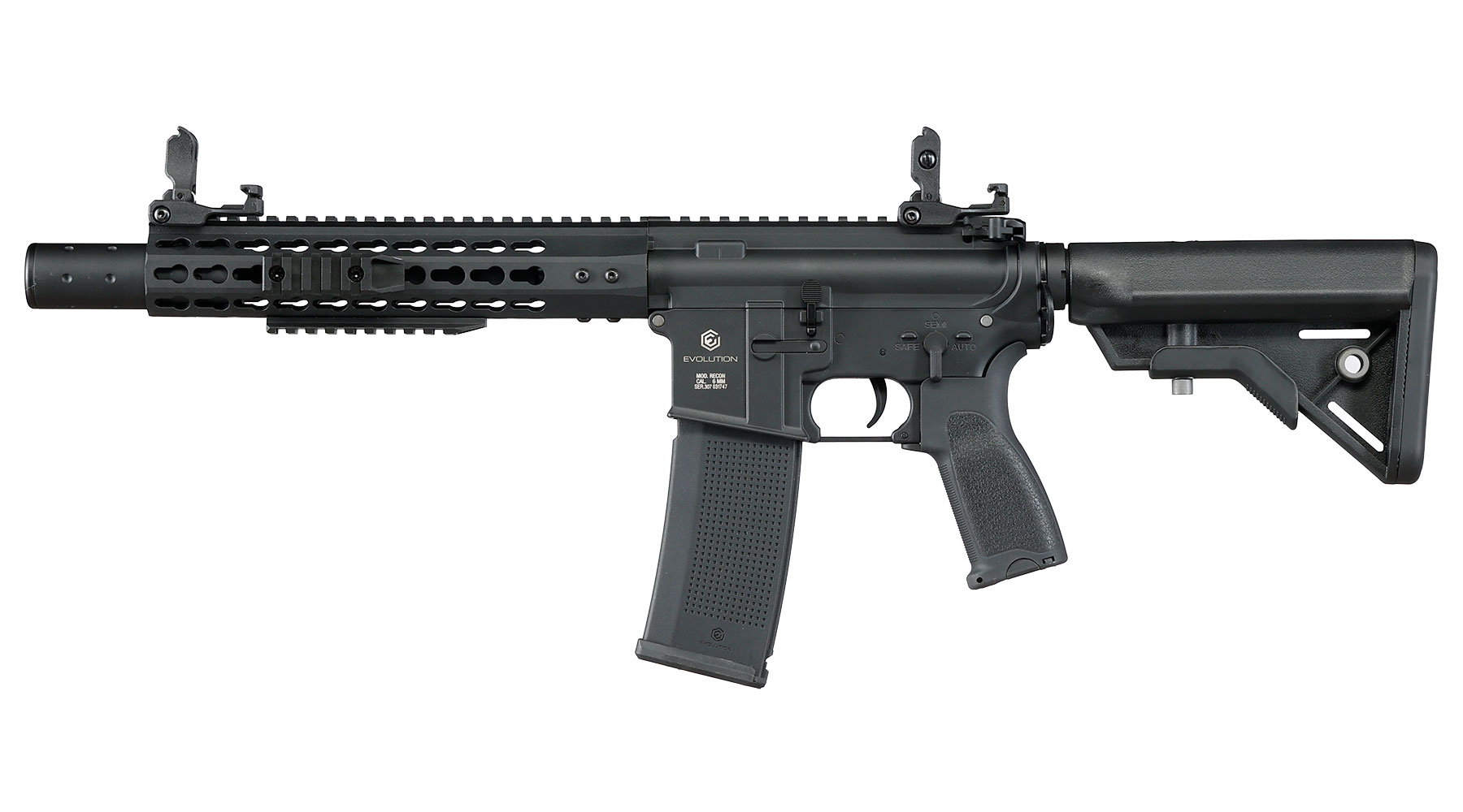 Evolution Airsoft M4 Recon S 10 Silent Ops Carbontech AEG 6mm BB schwarz Bild 2
