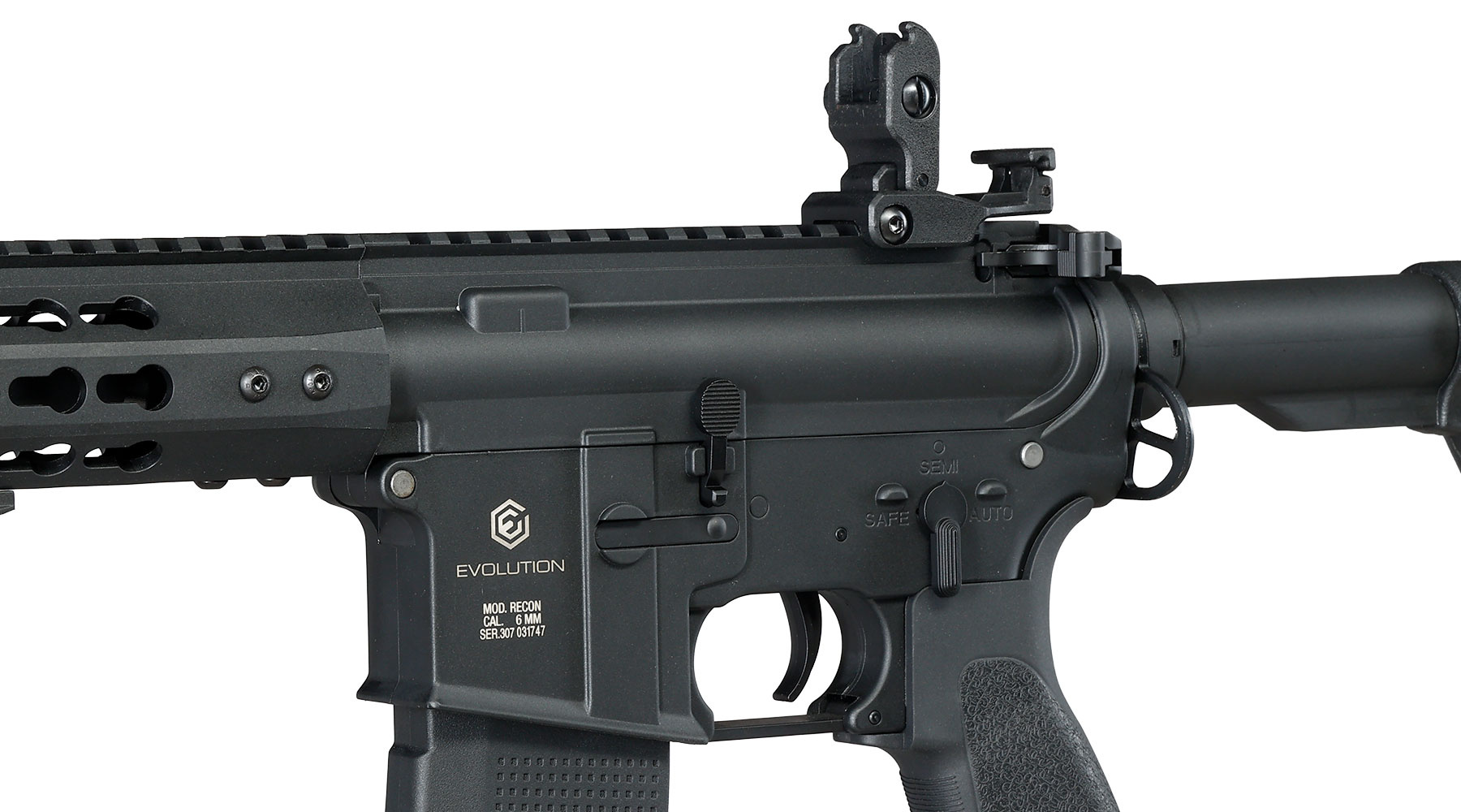 Evolution Airsoft M4 Recon S 10 Silent Ops Carbontech AEG 6mm BB schwarz Bild 8