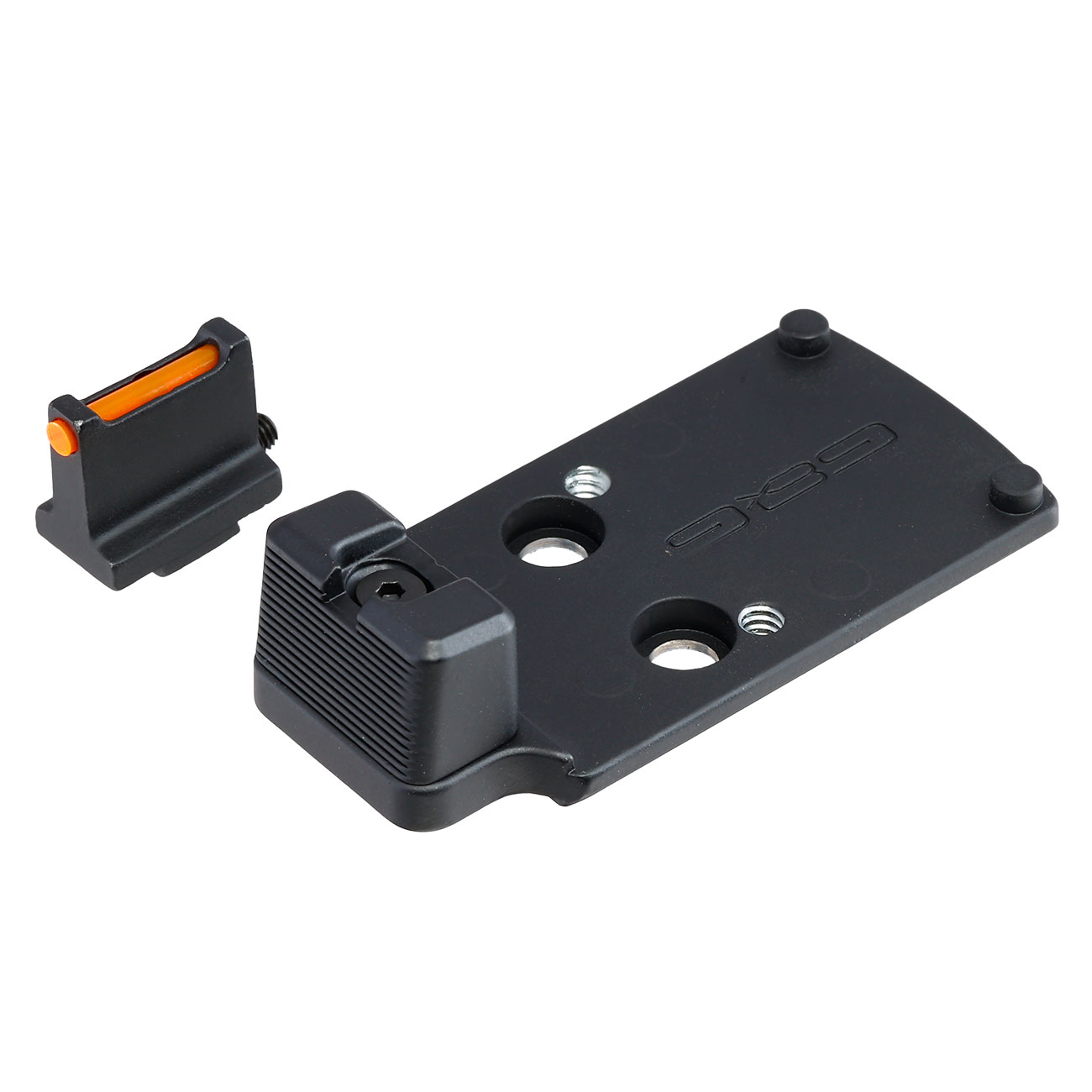 G&G Aluminium RMR Sight Direkthalterung inkl. Visierung vorne schwarz f. G&G STP45 / 2024 CP GBB Serie Bild 1