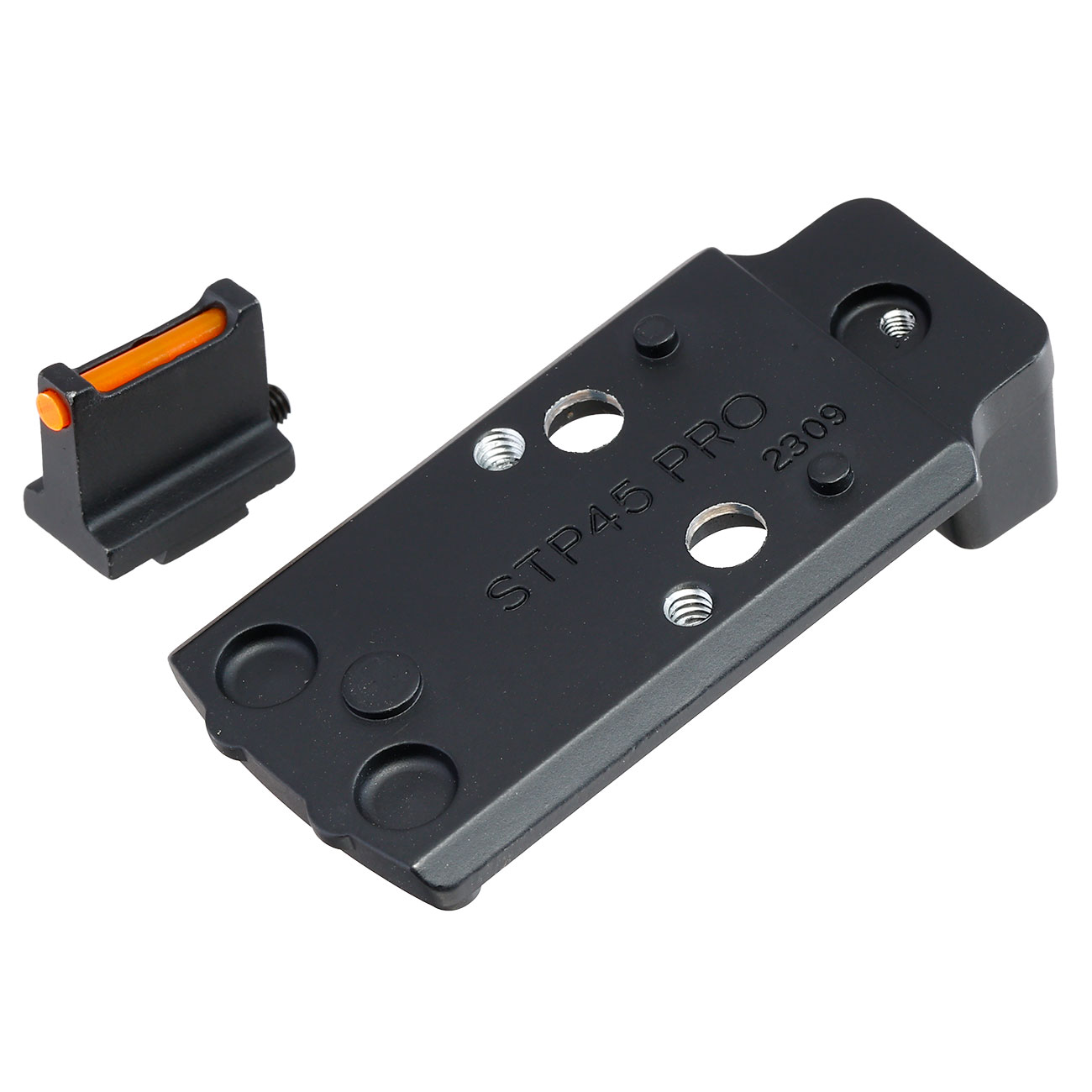 G&G Aluminium RMR Sight Direkthalterung inkl. Visierung vorne schwarz f. G&G STP45 / 2024 CP GBB Serie Bild 2