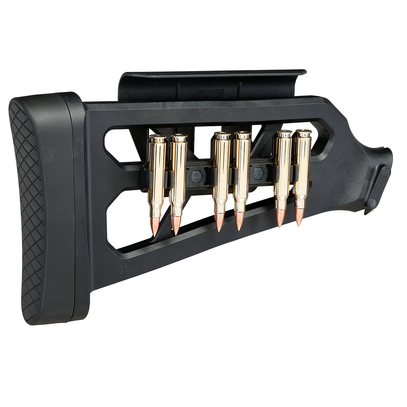G&G LevAR Skelettschaft - Fixed Stock mit Wangenauflage und Deko-Patronen schwarz Bild 3