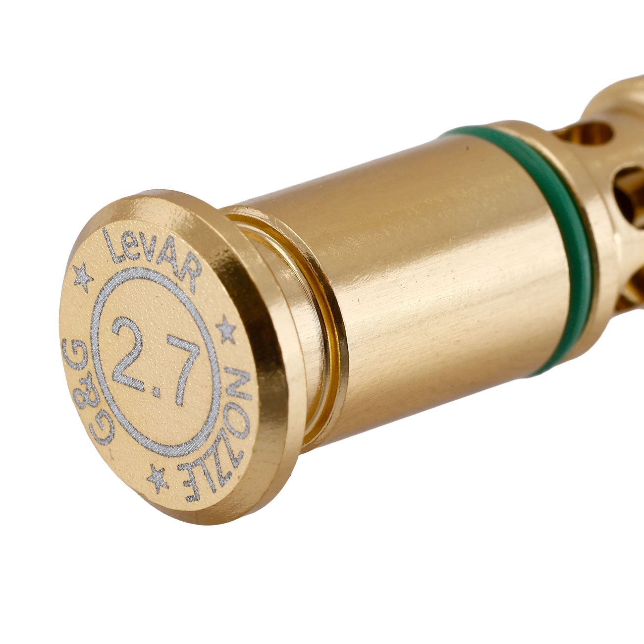 G&G Drop-In Messing Nozzle 2.7 mm goldfarben f. G&G LevAR GBB Rifle Serie Bild 2