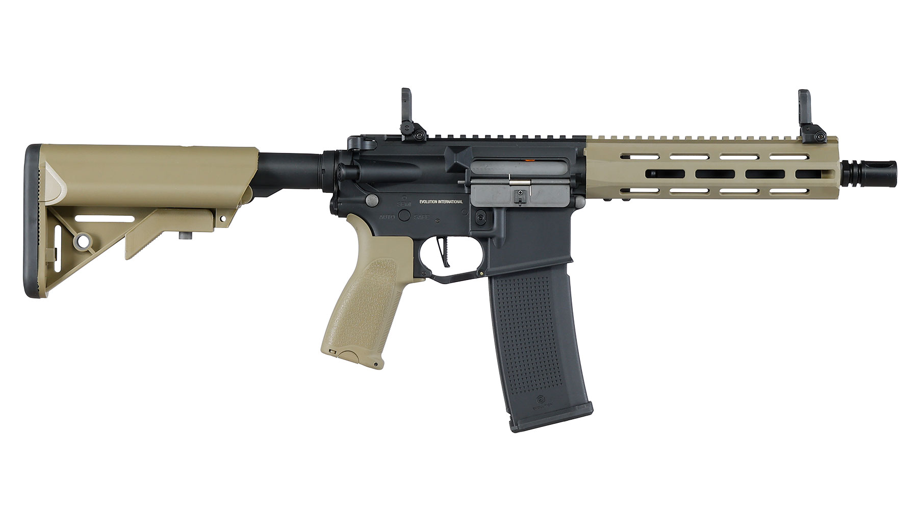 Evolution Airsoft M4 Recon S 10 Zoll Carbontech AEG 6mm BB Black 'n' Tan Bild 3