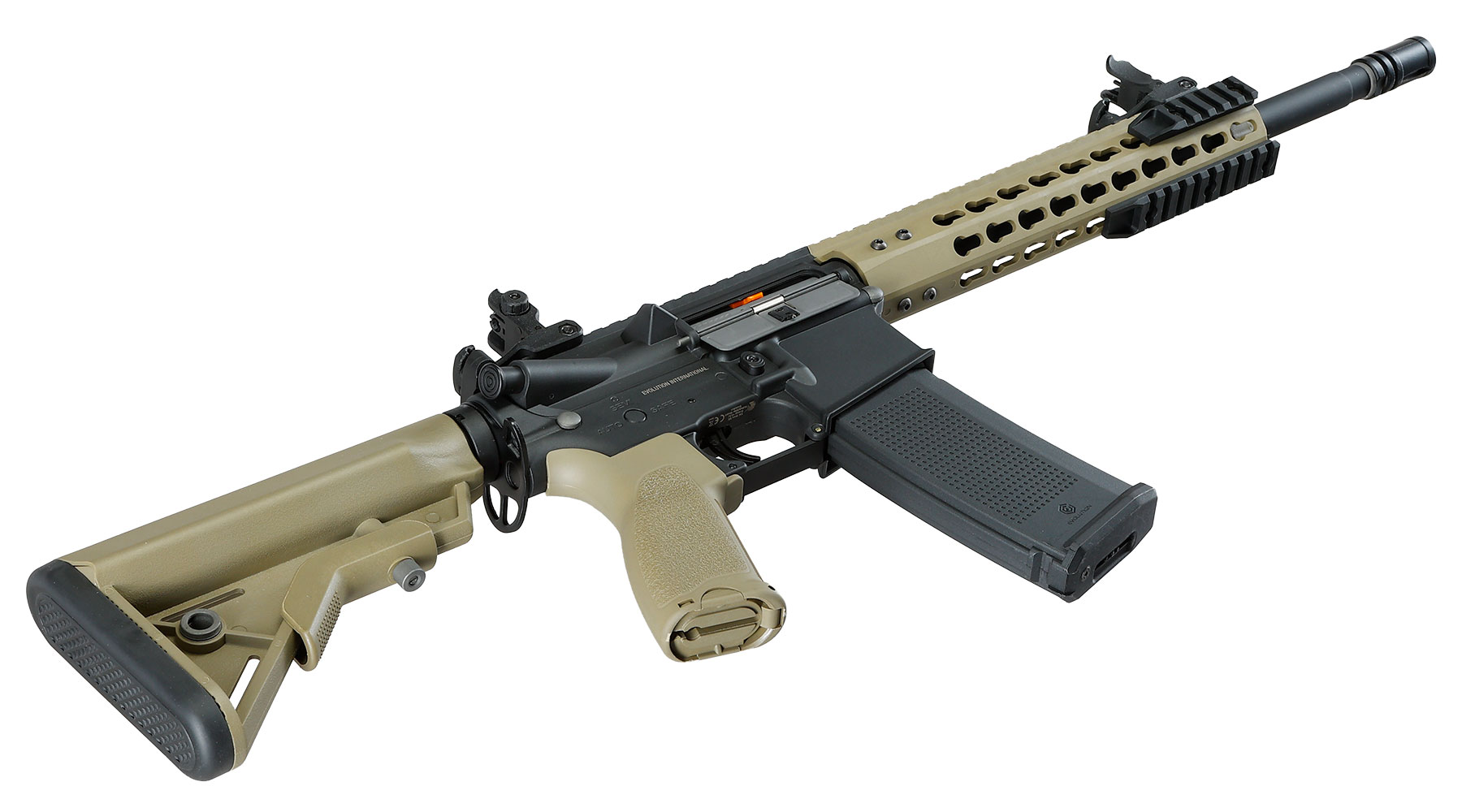 Evolution Airsoft M4 Recon S 14.5 Zoll Carbontech AEG 6mm BB Black 'n' Tan Bild 5