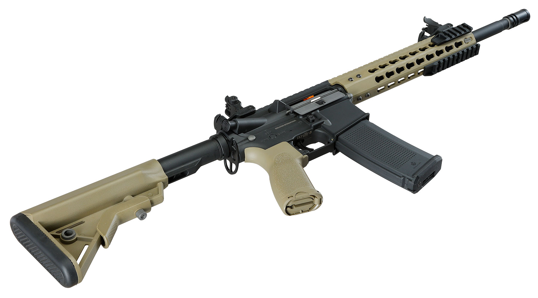 Evolution Airsoft M4 Recon S 14.5 Zoll Carbontech AEG 6mm BB Black 'n' Tan Bild 6