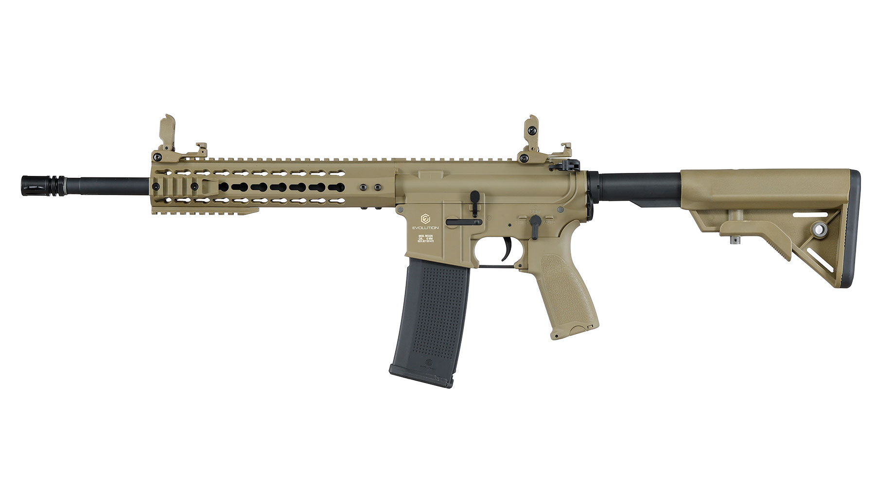 Evolution Airsoft M4 Recon S 14.5 Zoll Carbontech AEG 6mm BB tan Bild 1