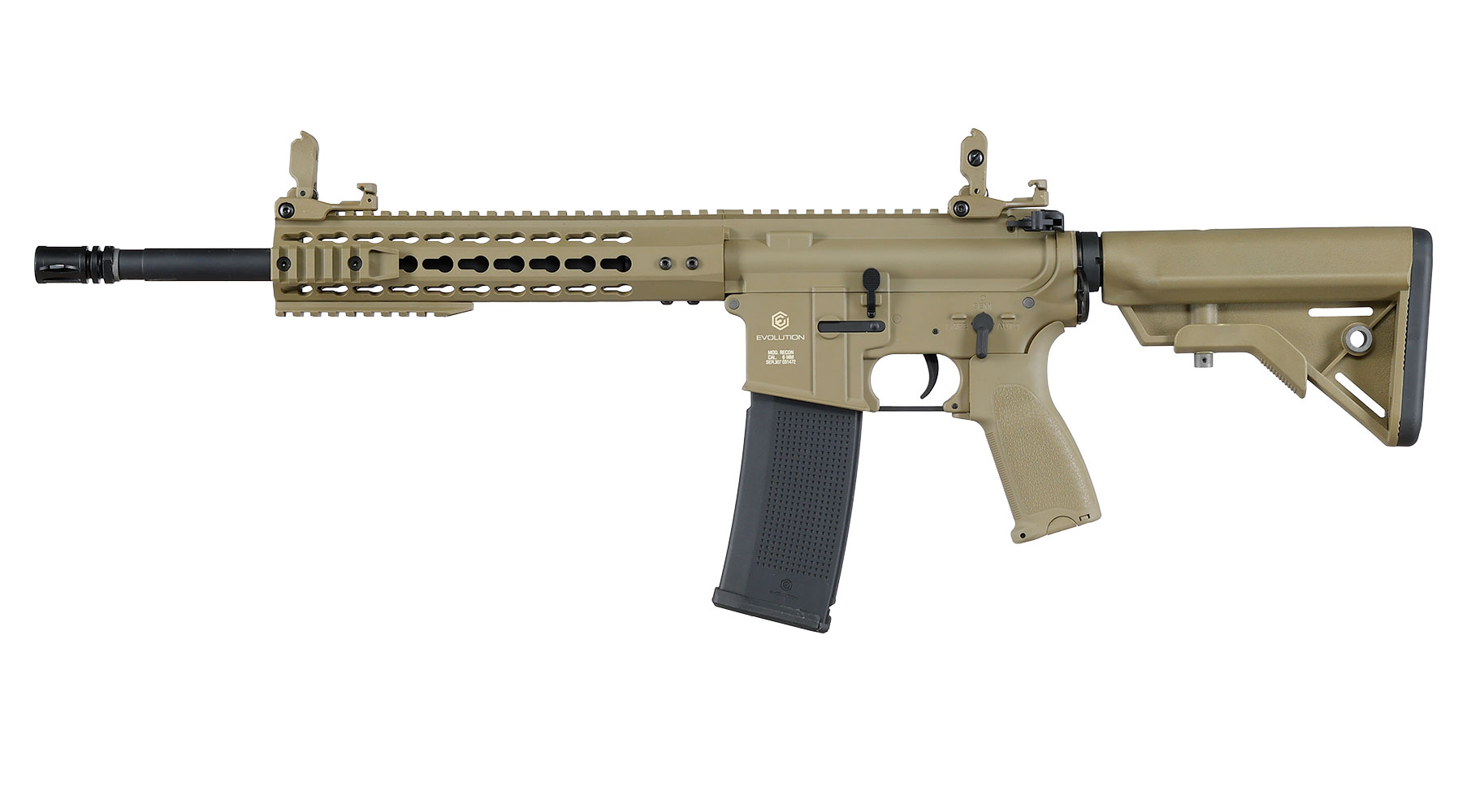 Evolution Airsoft M4 Recon S 14.5 Zoll Carbontech AEG 6mm BB tan Bild 2