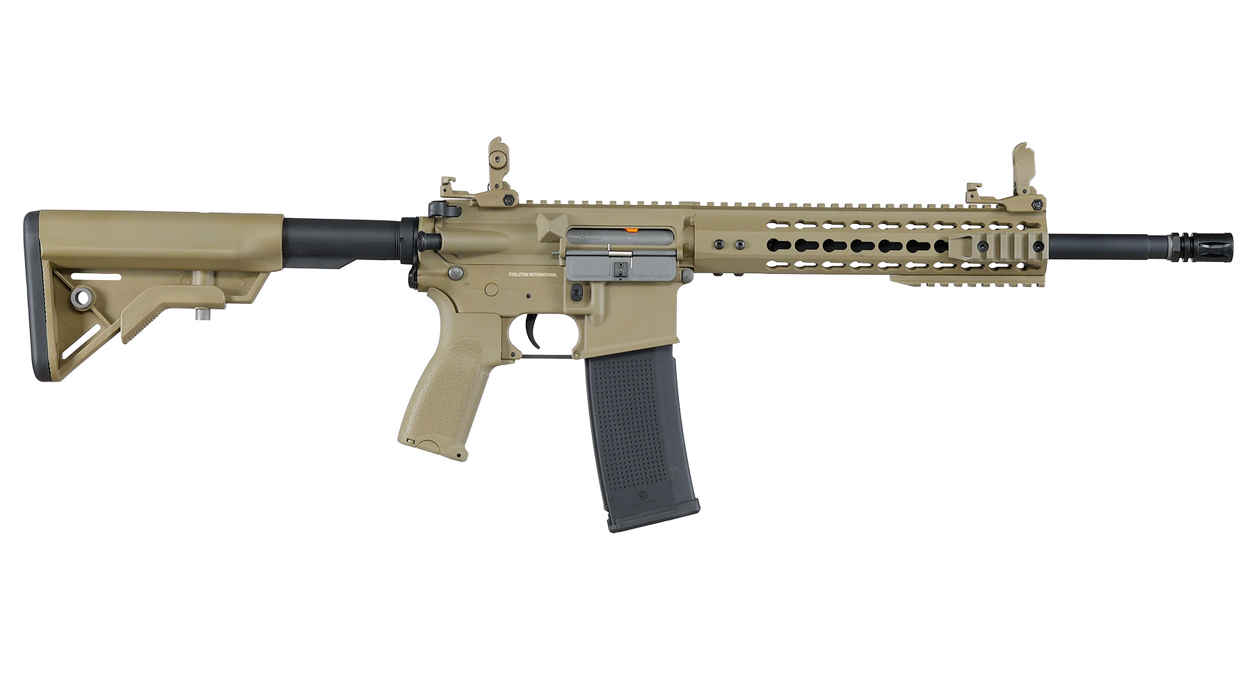 Evolution Airsoft M4 Recon S 14.5 Zoll Carbontech AEG 6mm BB tan Bild 3