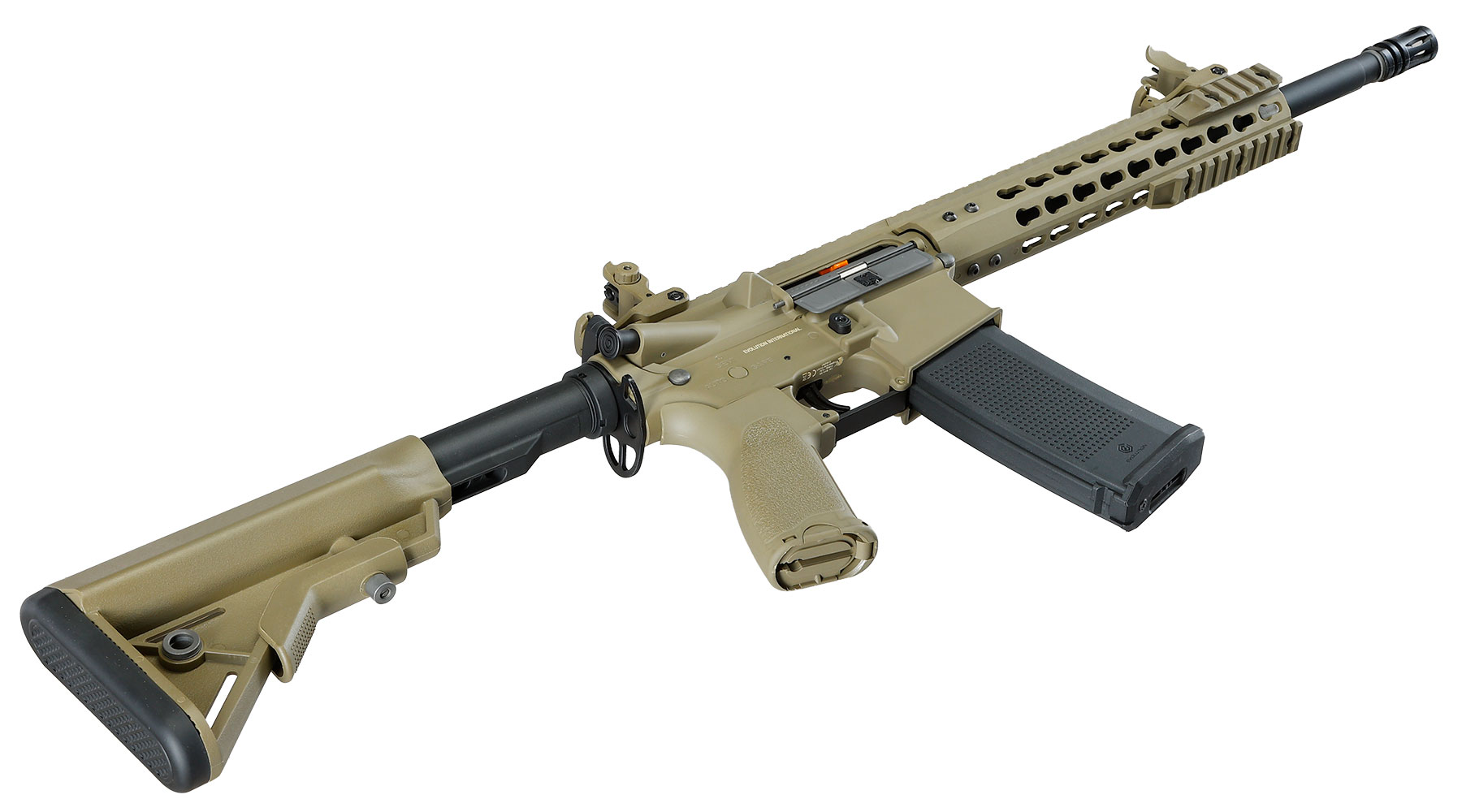 Evolution Airsoft M4 Recon S 14.5 Zoll Carbontech AEG 6mm BB tan Bild 6