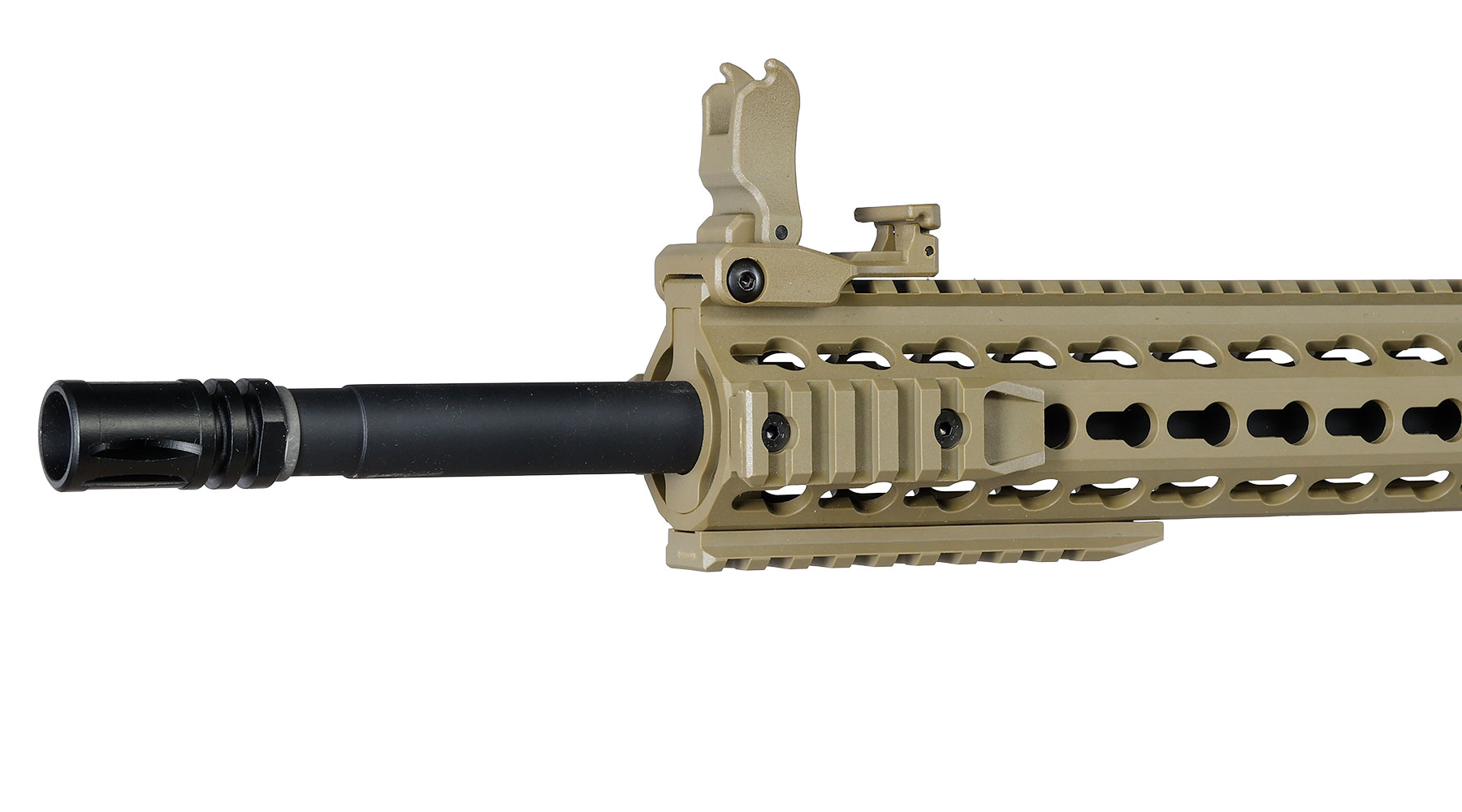 Evolution Airsoft M4 Recon S 14.5 Zoll Carbontech AEG 6mm BB tan Bild 7