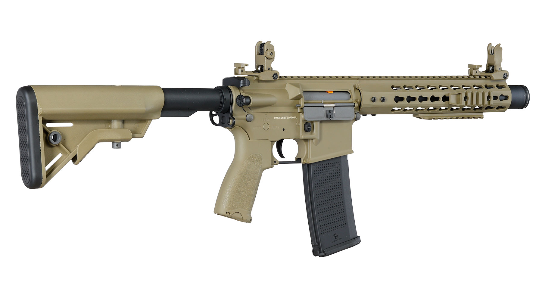 Evolution Airsoft M4 Recon S 10 Amplified Carbontech AEG 6mm BB tan Bild 4