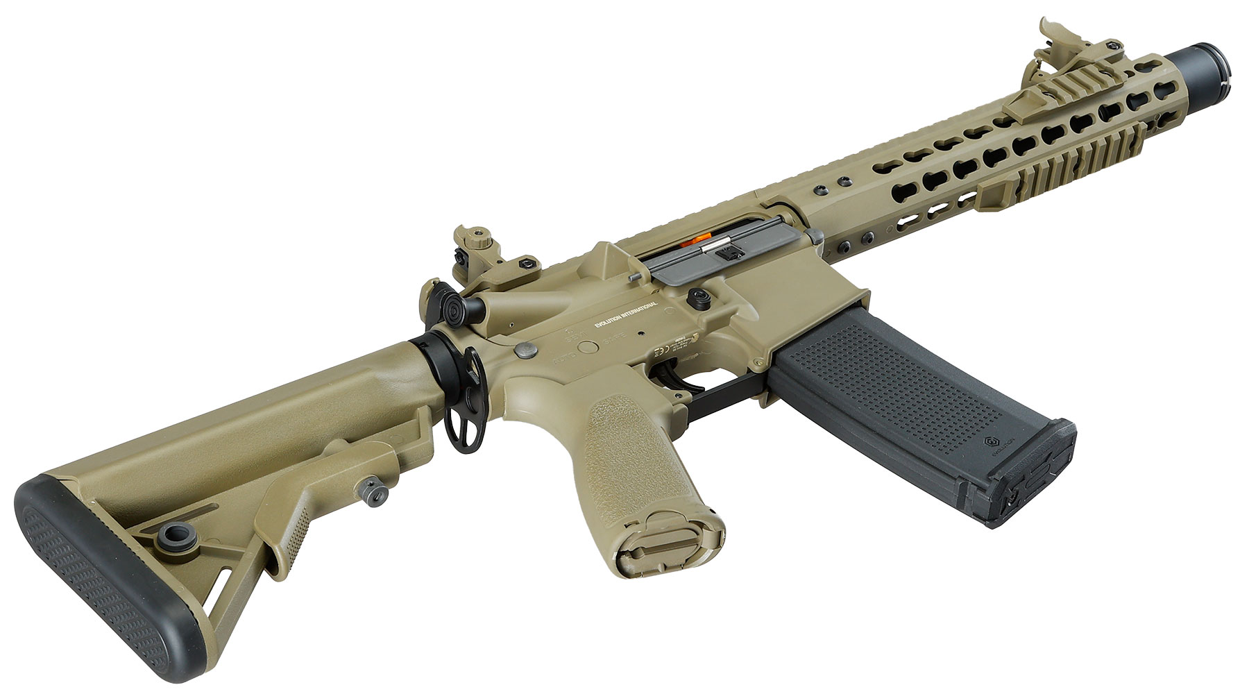 Evolution Airsoft M4 Recon S 10 Amplified Carbontech AEG 6mm BB tan Bild 5