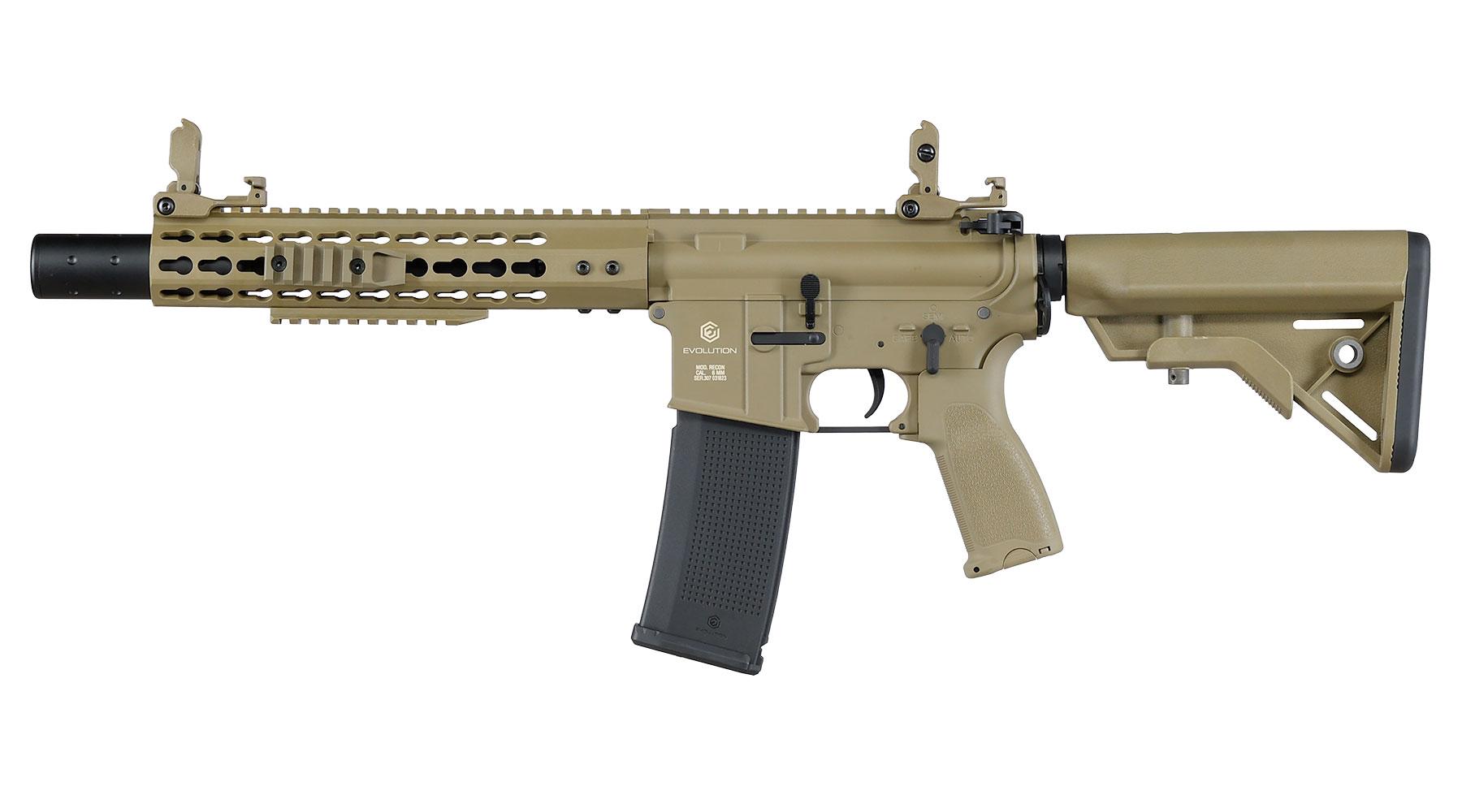 Evolution Airsoft M4 Recon S 10 Silent Ops Carbontech AEG 6mm BB tan Bild 2