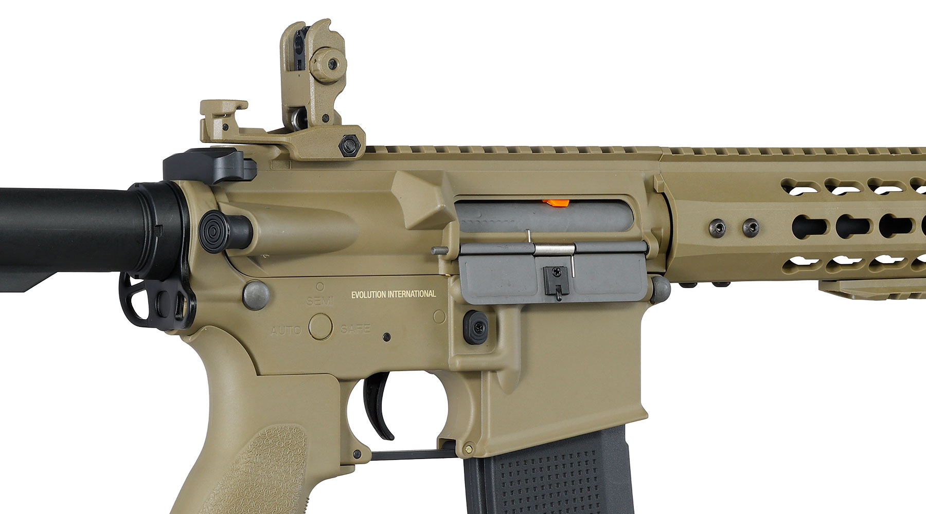 Evolution Airsoft M4 Recon S 10 Silent Ops Carbontech AEG 6mm BB tan Bild 9