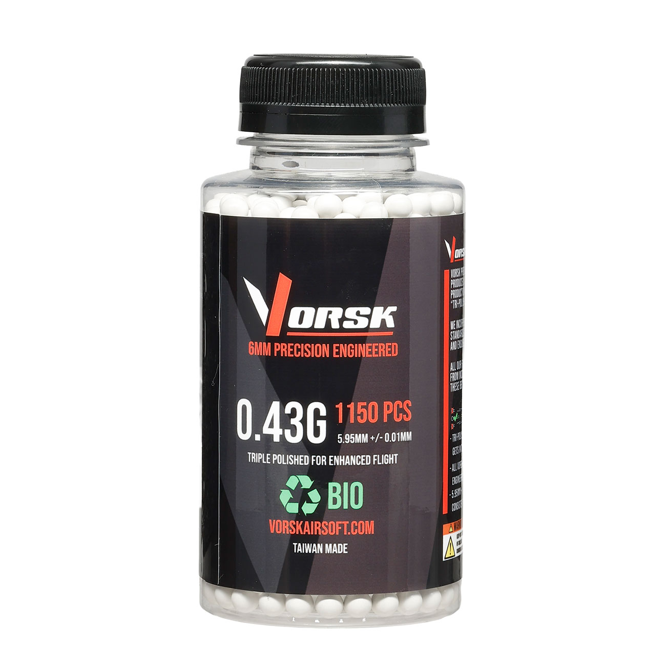 Vorsk Bio Triple Polished QC BBs 0,43g 1.150er Flasche weiss