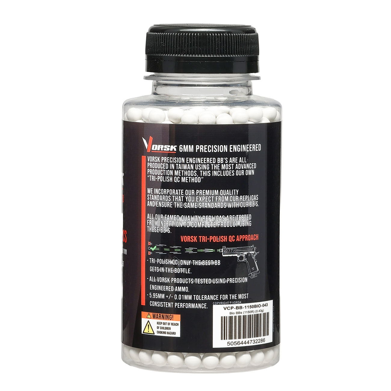 Vorsk Bio Triple Polished QC BBs 0,43g 1.150er Flasche weiss Bild 1