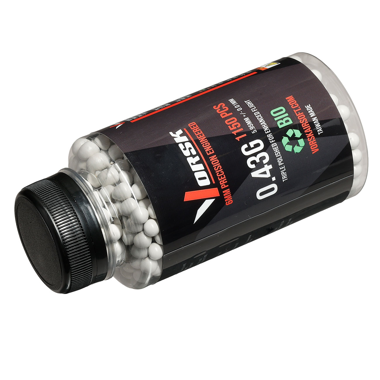 Vorsk Bio Triple Polished QC BBs 0,43g 1.150er Flasche weiss Bild 4