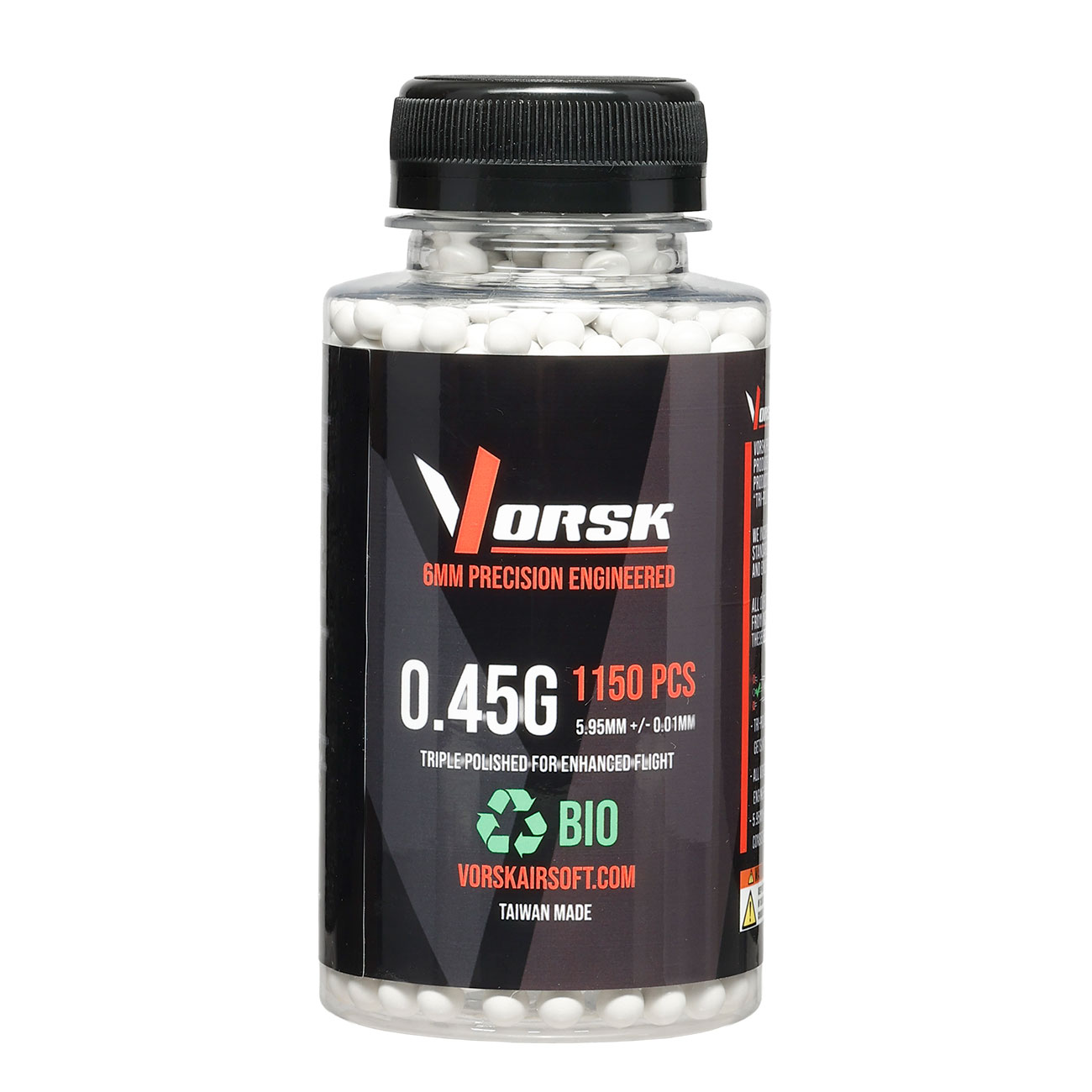 Vorsk Bio Triple Polished QC BBs 0,45g 1.150er Flasche weiss